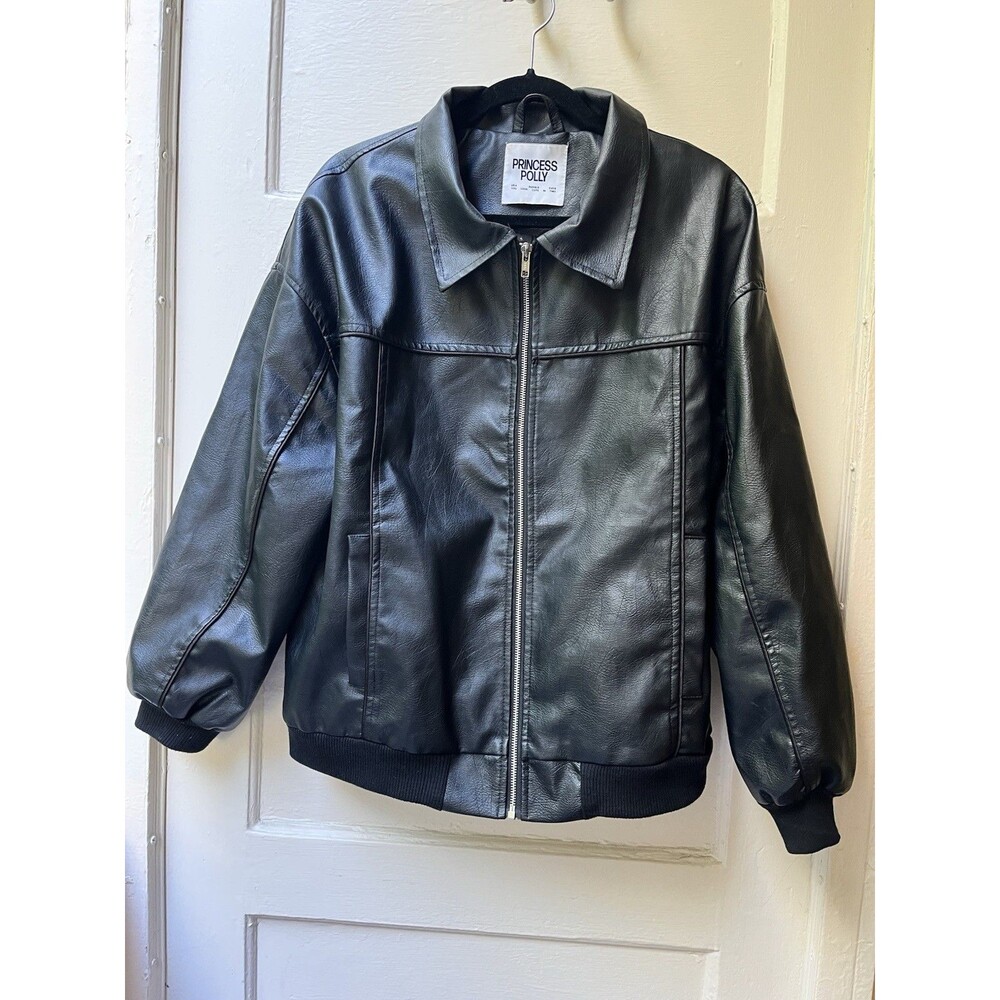 Princess Polly Black Leather Jacket